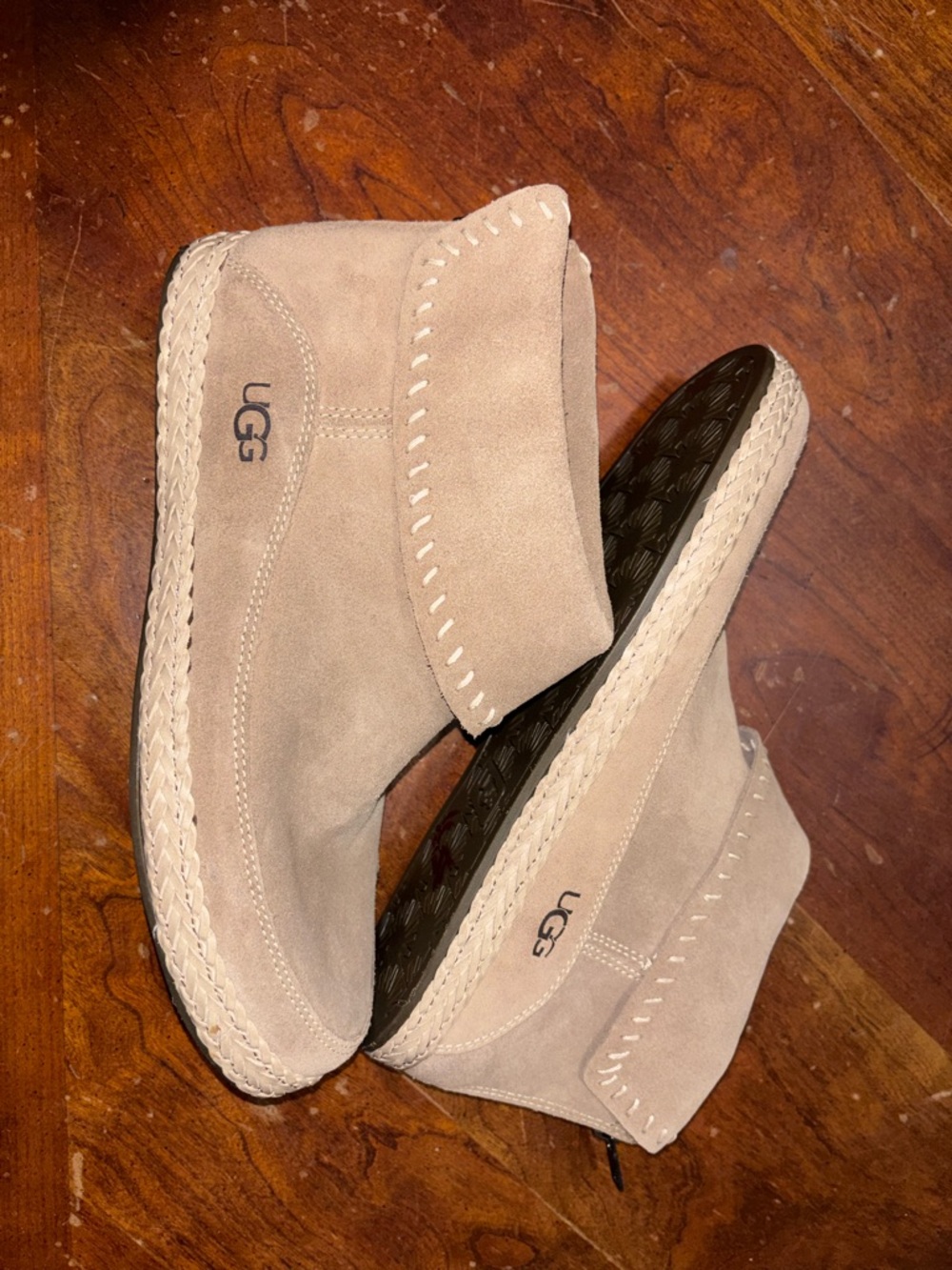 UGG Women's Suede Slip-On Boots in Light Taupe